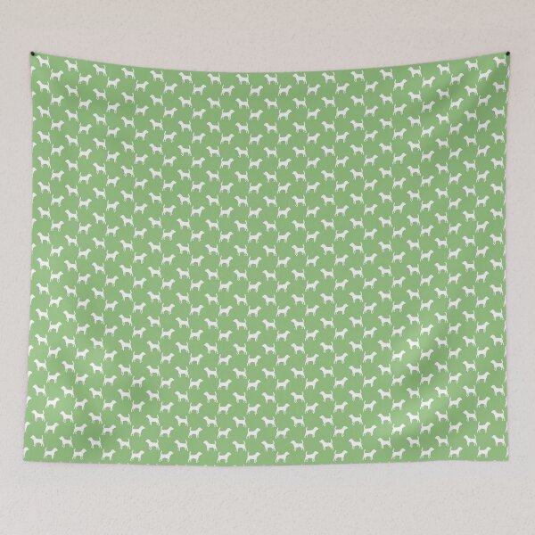 Item preview, Green and white dog silhouette designed and sold by ashleymanske.