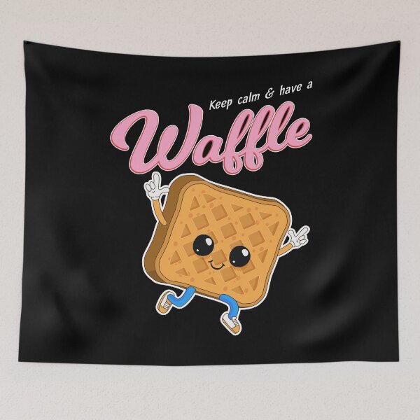 Item preview, Funny Breakfast Keep Calm & Have A Waffle print designed and sold by jakehughes2015.