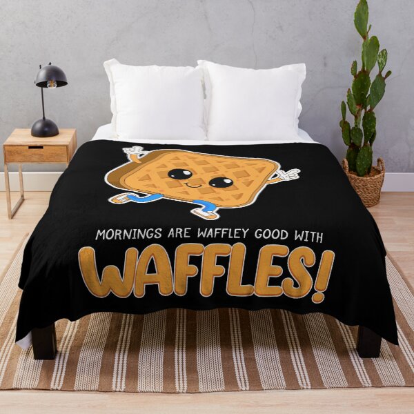 Item preview, Funny Waffley Good Mornings Breakfast Waffles print designed and sold by jakehughes2015.