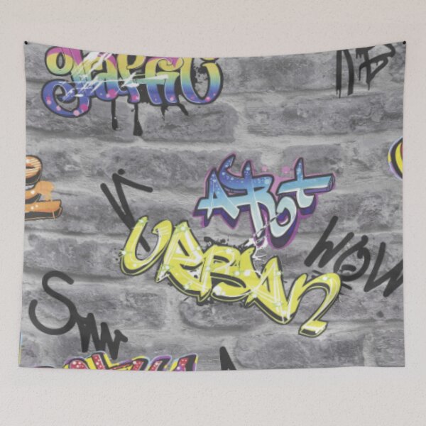 Item preview, Grey Graffiti brick designed and sold by WearWolfDesigns.