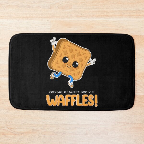 Item preview, Funny Waffley Good Mornings Breakfast Waffles print designed and sold by jakehughes2015.