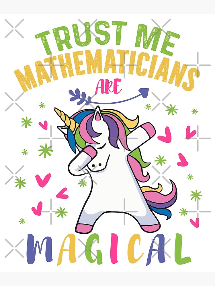 Disover Cute Dabbing Unicorn Mathematician Gift Premium Matte Vertical Poster