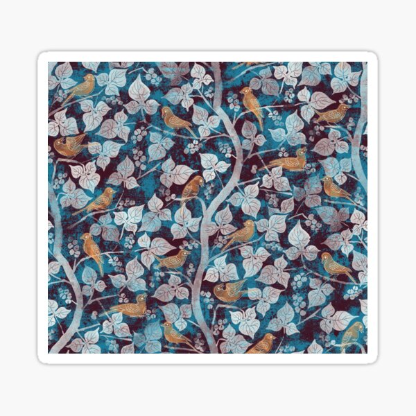 Birds in Blue Sticker