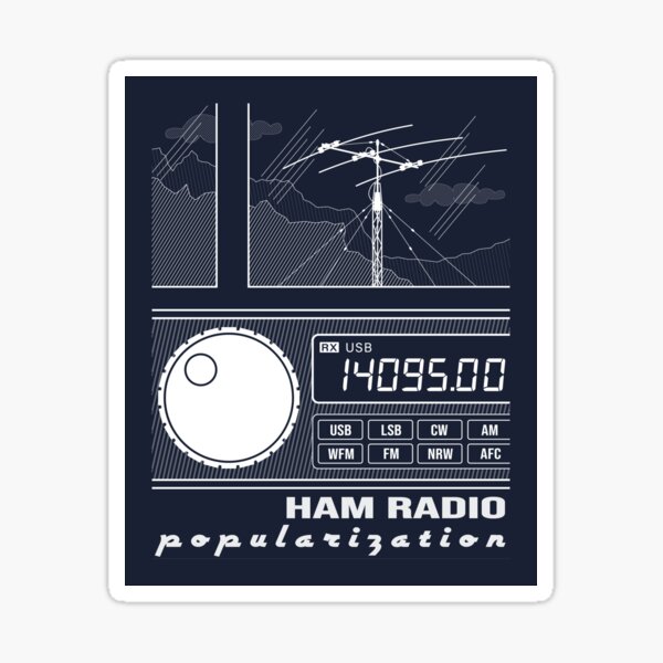 Item preview, HAM Radio Popularization (white lines) designed and sold by tuzlay.