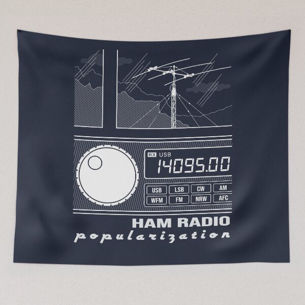 Item preview, HAM Radio Popularization (white lines) designed and sold by tuzlay.