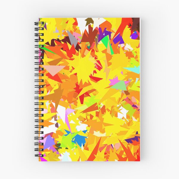 Item preview, colorful geometric triangle abstract art background in yellow orange red green designed and sold by Mrvell.