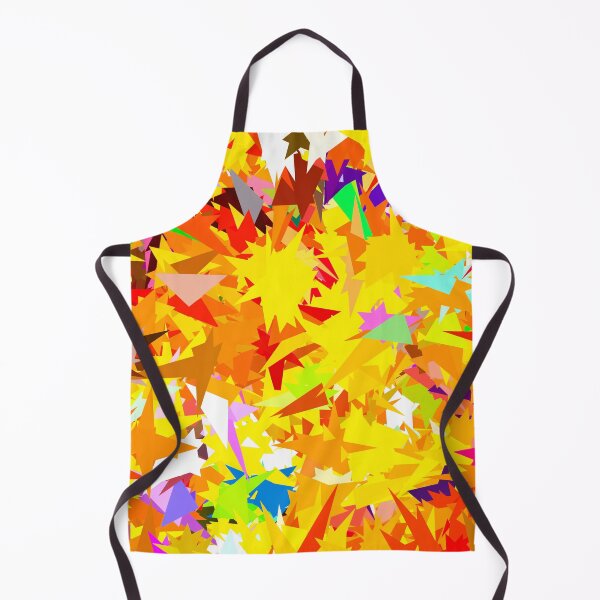 Item preview, colorful geometric triangle abstract art background in yellow orange red green designed and sold by Mrvell.