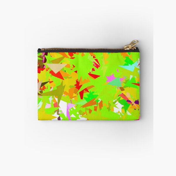Item preview, colorful geometric triangle abstract art background in green red yellow designed and sold by Mrvell.