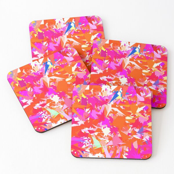 Item preview, colorful geometric triangle abstract art background in pink purple orange designed and sold by Mrvell.