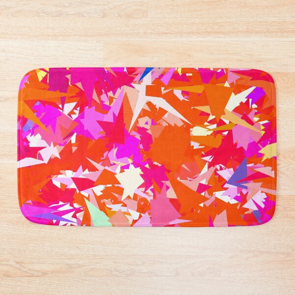 Item preview, colorful geometric triangle abstract art background in pink purple orange designed and sold by Mrvell.