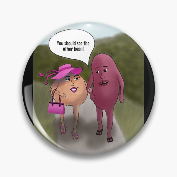 Item preview, Chic Pea & Her Beau – funny cartoon on black background designed and sold by Crystal Raymond.