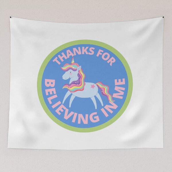 Item preview, Thanks For Believing In Me Unicorn Cute and Funny Pun designed and sold by ToastyBopShop.