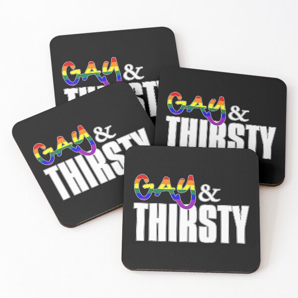 Item preview, Gay and Thirsty - LGBTQ Pride Flag designed and sold by Patrick Hiller.