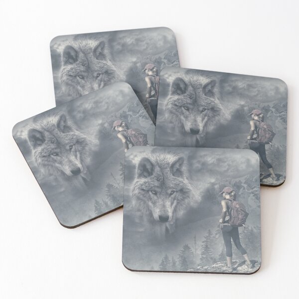 Item preview, Timber Wolf and Hiker Meet designed and sold by david parry.