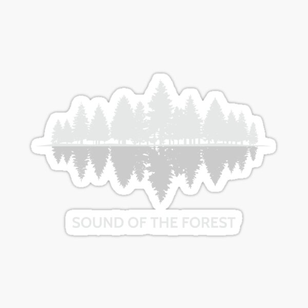 Sound of the forest spectrum frequency trees woods dB decible sillhouette  hiking cascades calm relax music minimal Long Sleeve T Shirt by Cascadia  Designs