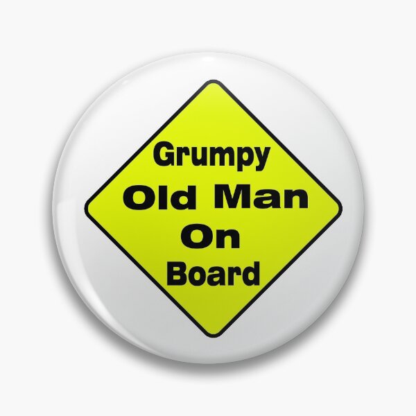 Item preview, Grumpy Old Man On Board car sticker designed and sold by OldschoolTs.