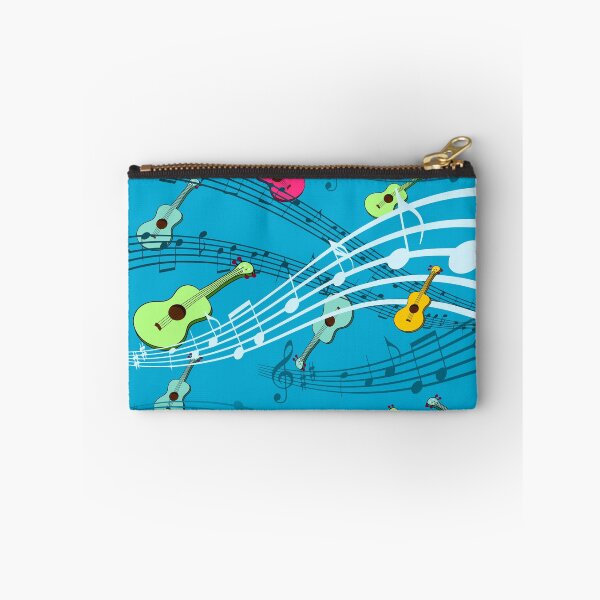 Item preview, Ukulele music notes pattern in blue designed and sold by DeliriousSteve.