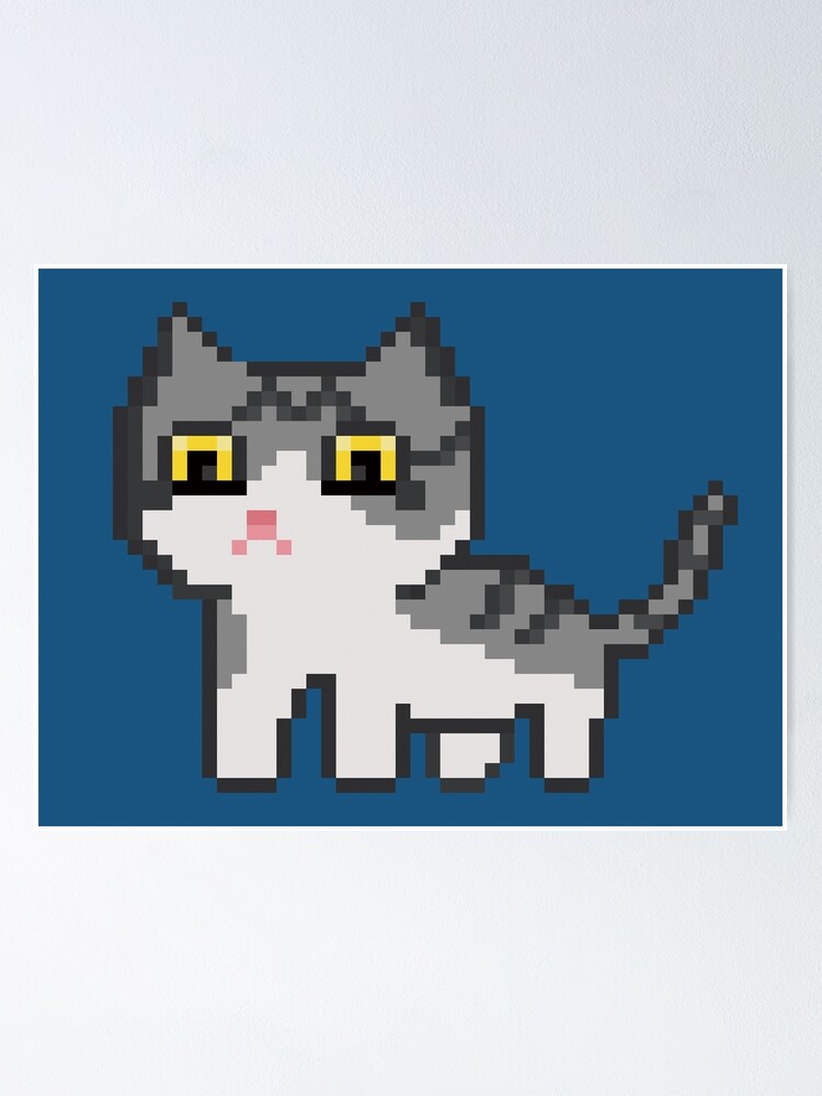 Pixel Art Tabby Cat Poster For Sale By Ottcat Redbubble 3430