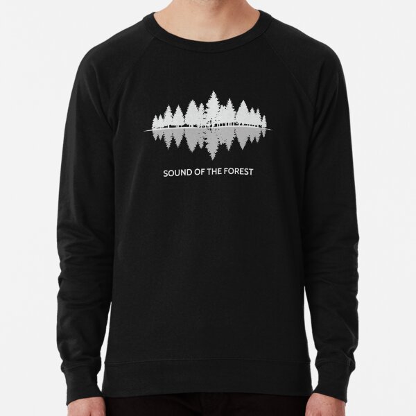 Sound of the forest spectrum frequency trees woods dB decible sillhouette  hiking cascades calm relax music minimal Long Sleeve T Shirt by Cascadia  Designs