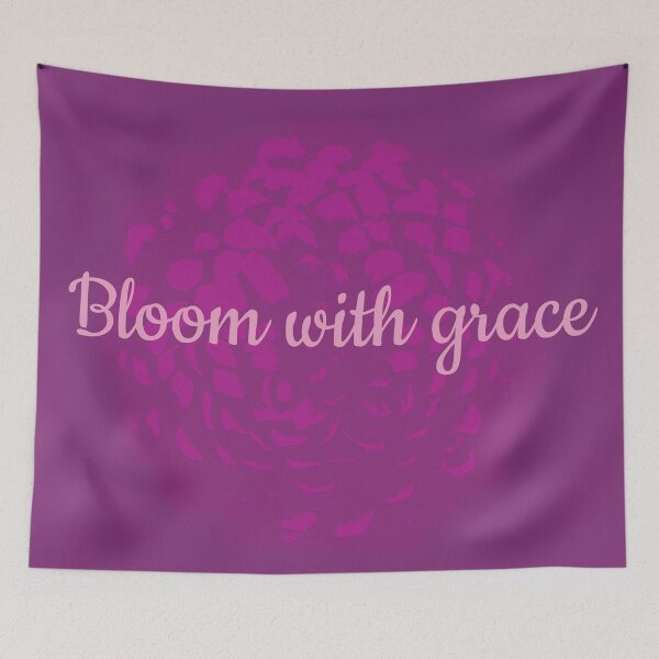 Item preview, Bloom with grace pink and purple flower pattern  designed and sold by myseptember18th.