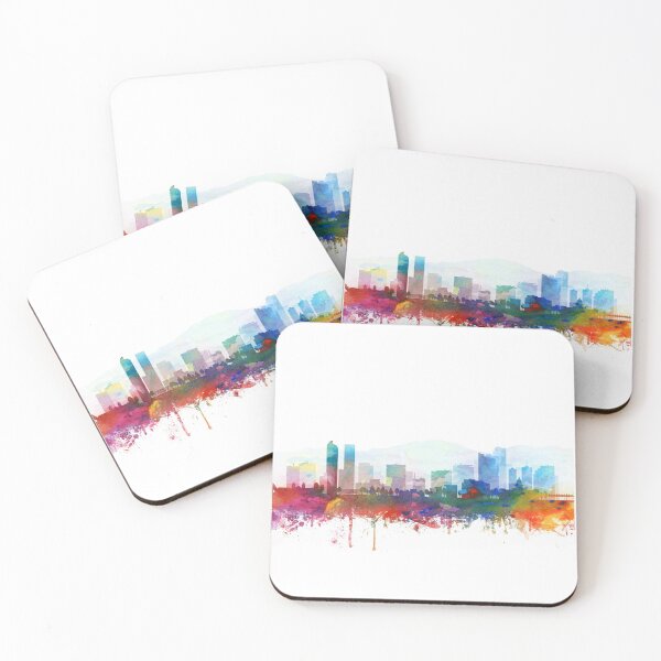 Item preview, Denver Skyline Watercolor by Zouzounio Art designed and sold by zouzounioart.