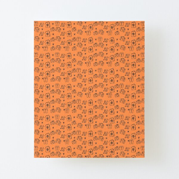 Travel icons going away pattern Canvas Mounted Print