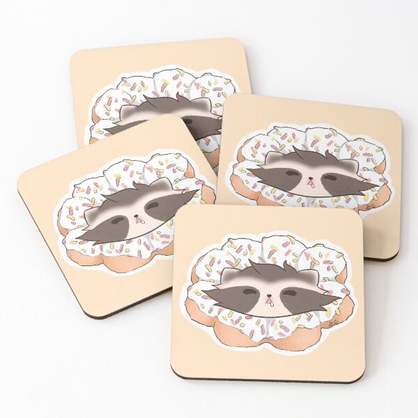 Item preview, Raccoon and Sprinkled Donut designed and sold by RudieFoodies.