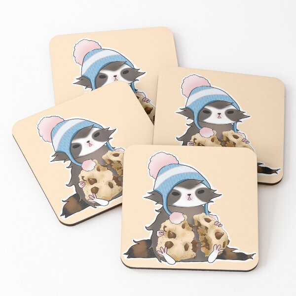 Item preview, Rudie Raccoon and Chocolate Chip Cookie designed and sold by RudieFoodies.
