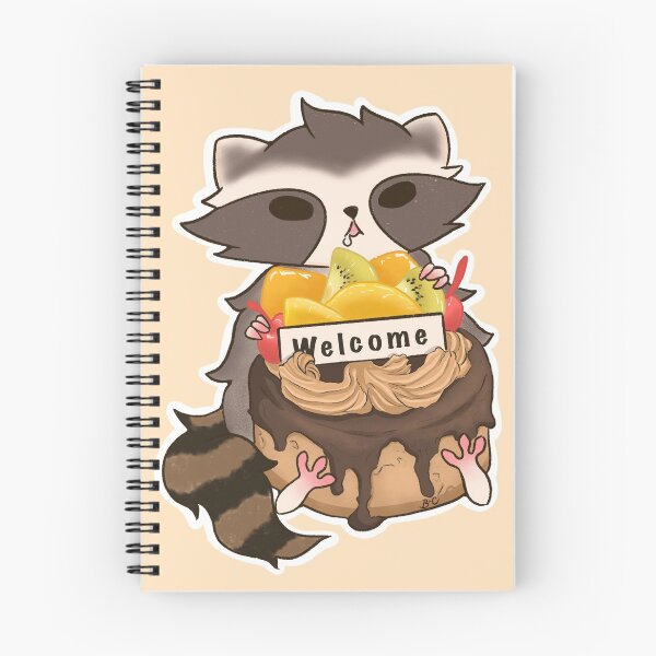 Item preview, Rudie Racoon Enjoying Mini Chocolate Cake designed and sold by RudieFoodies.