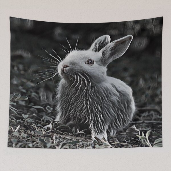 Item preview, GALATHI Black and White Easter Bunny - Easter designed and sold by Galathi Designs.