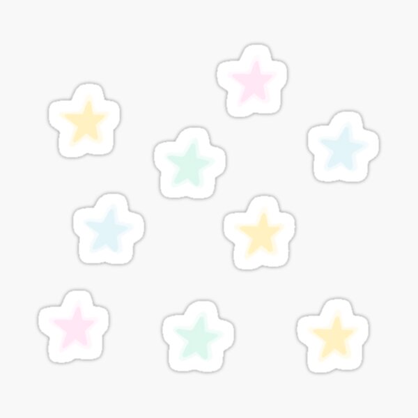 Pastel Stars Sticker Pack Sticker For Sale By Meoku Redbubble