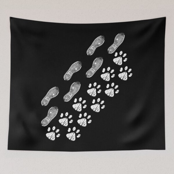 Item preview, Dog paws shoe print puppy dog women men designed and sold by DerNerd.