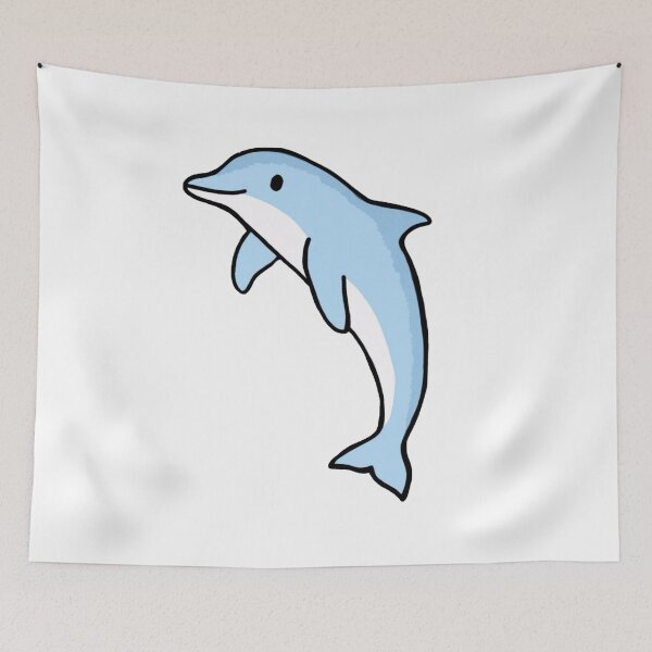 Item preview, Super cute dolphin for dolphin lovers, baby blue dolphin designed and sold by Barolina.