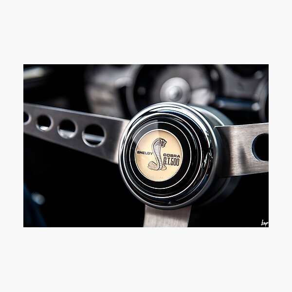 Ford Mustang Shelby GT500 cobra steering wheel Photographic Print