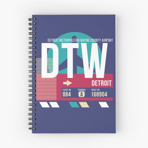 Item preview, Detroit (DTW) Airport Code Baggage Tag designed and sold by SLAG-Creative.
