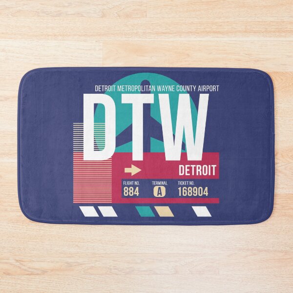 Item preview, Detroit (DTW) Airport Code Baggage Tag designed and sold by SLAG-Creative.