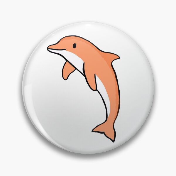 Item preview, Super cute dolphin for dolphin lovers, pastel orange dolphin designed and sold by Barolina.