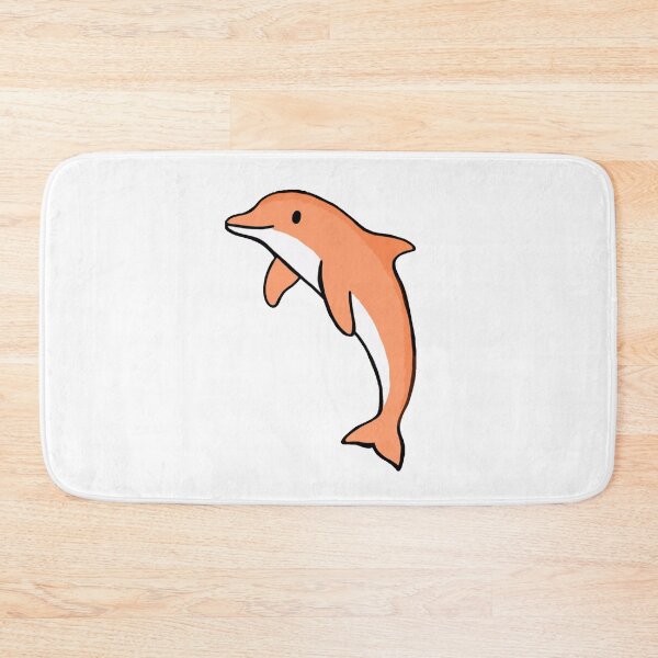 Item preview, Super cute dolphin for dolphin lovers, pastel orange dolphin designed and sold by Barolina.