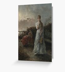Alfred Stevens UN SOIR A LA MER Greeting Card