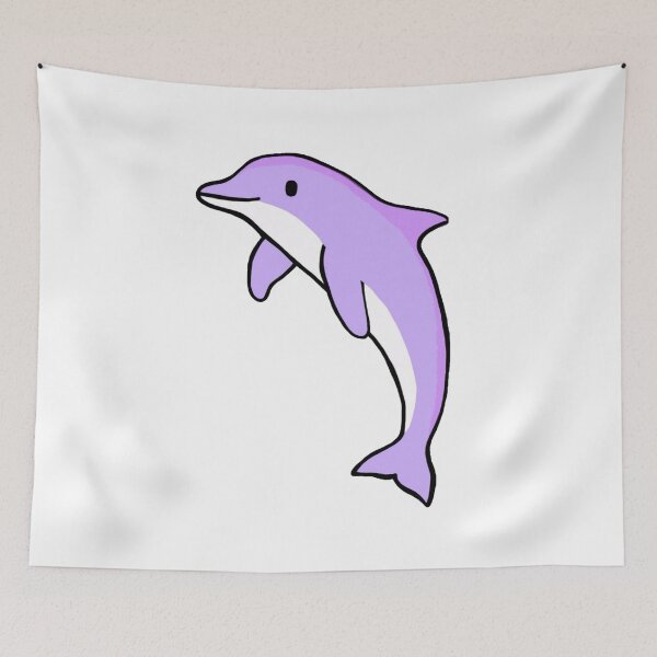 Item preview, Super cute dolphin for dolphin lovers, pastel purple dolphin designed and sold by Barolina.
