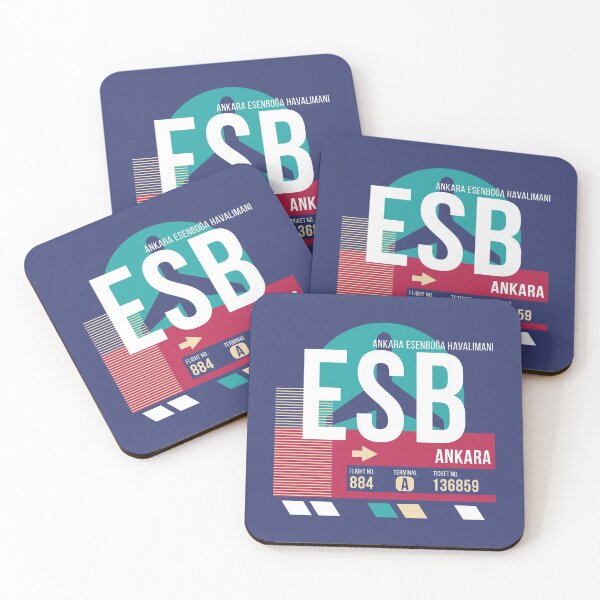 Item preview, Ankara (ESB) Airport Code Baggage Tag designed and sold by SLAG-Creative.