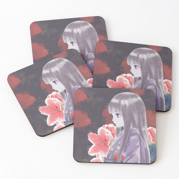 Item preview, Girl in Kimono, Low key Anime, Japanese floral aesthetics designed and sold by Koalaslifestyle.