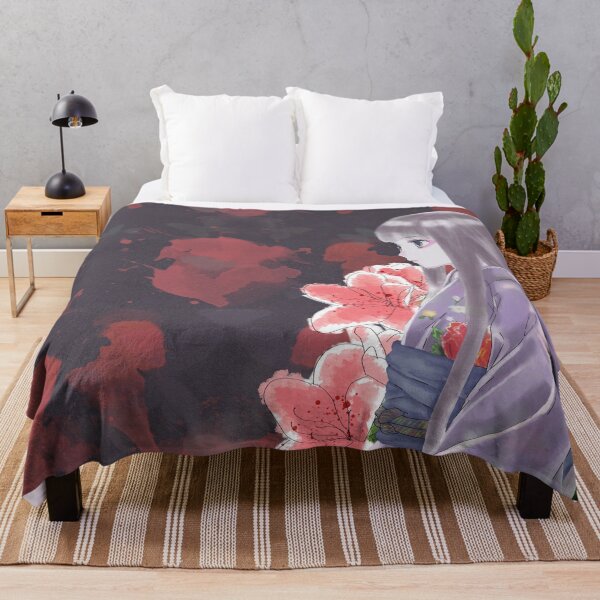 Item preview, Girl in Kimono, Low key Anime, Japanese floral aesthetics designed and sold by Koalaslifestyle.