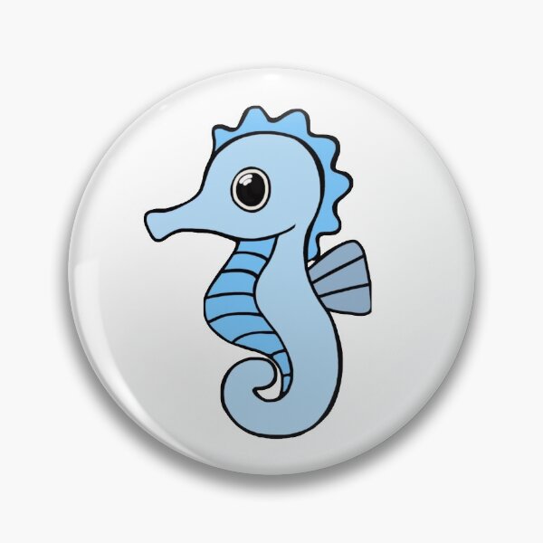Item preview, Super cute seahorse for seahorse lovers, baby blue seahorse designed and sold by Barolina.