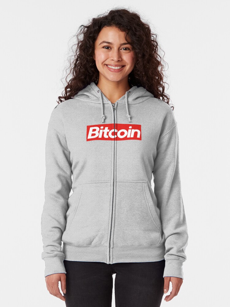 Alternate view of Bitcoin Supreme Zipped Hoodie