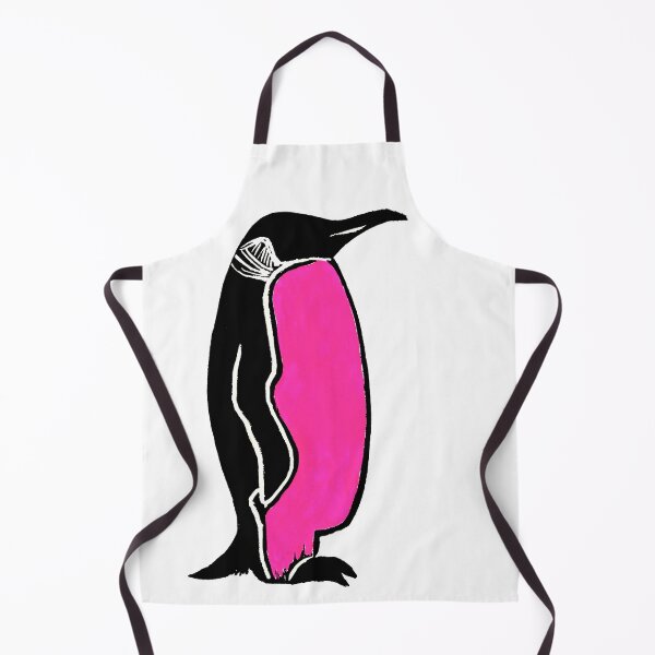 Item preview, Pink Penguin - original linocut design and print with pink paint designed and sold by PixelPalmer.
