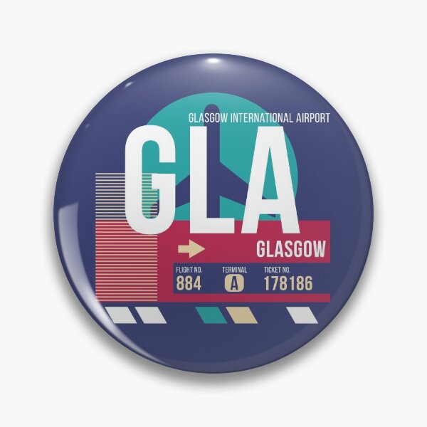 Item preview, Glasgow (GLA) Airport Code Baggage Tag designed and sold by SLAG-Creative.