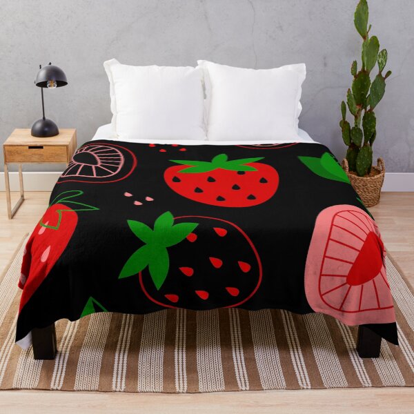 Item preview, pop art black strawberries strawberry designed and sold by Gossip Rag.