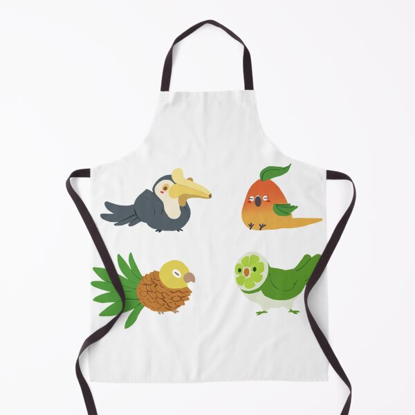 Item preview, Tropical Bird Fruits -- Cute Quaker Parrot, Cute Sun Conure, Cute Toucan, Cute Pineapple Conure designed and sold by Alice Cheng.