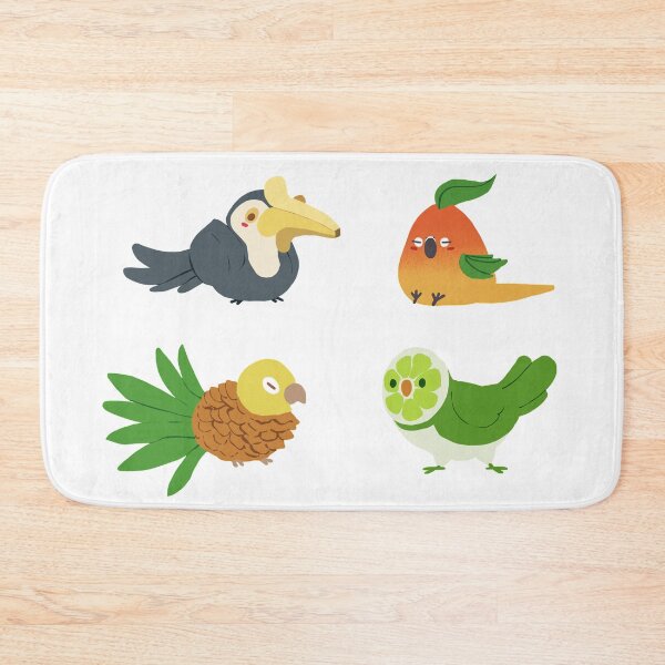 Item preview, Tropical Bird Fruits -- Cute Quaker Parrot, Cute Sun Conure, Cute Toucan, Cute Pineapple Conure designed and sold by Alice Cheng.